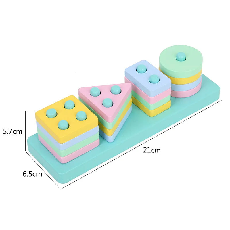 Jouets Montessori pour bébés, puzzles 3D en bois, jeux d'éveil, jouets éducatifs en bois pour enfants, cadeaux d'anniversaire