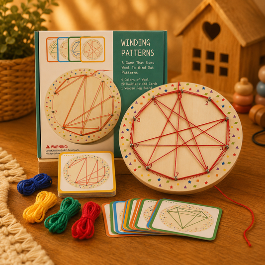 🧩 Géoplan Montessori en bois
