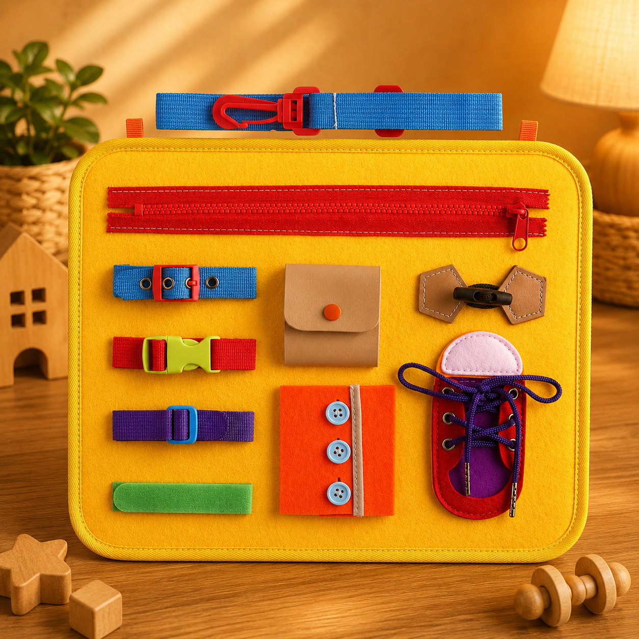 👜 Sac d'activités Montessori – Busy Board de voyage