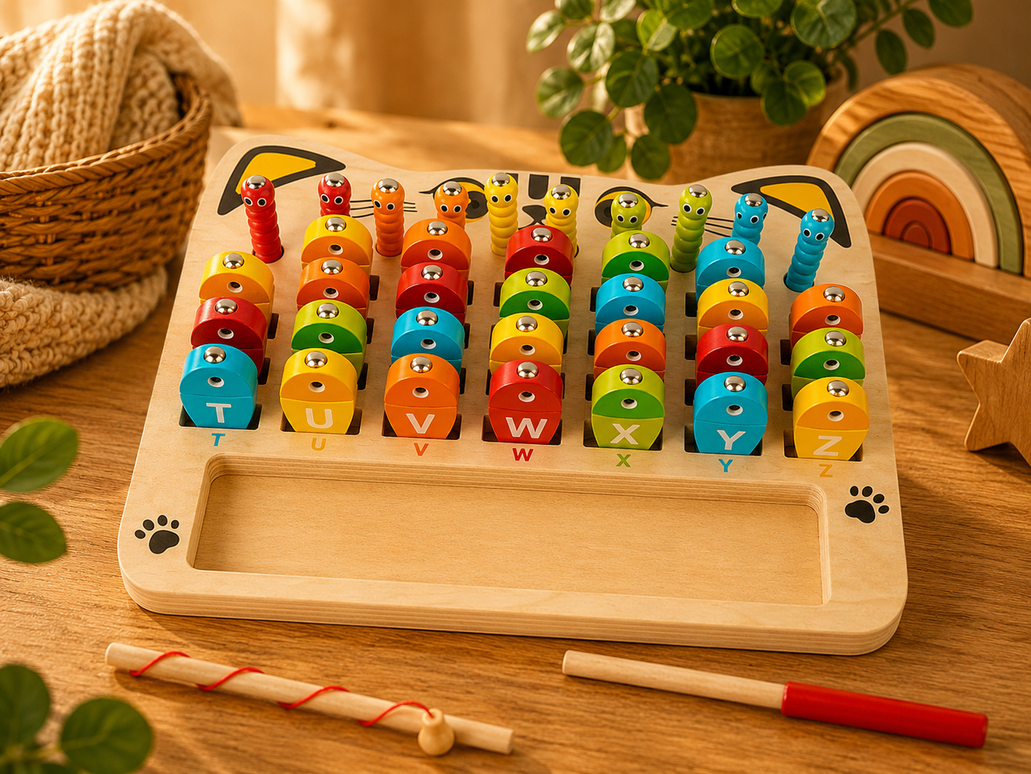 🐠 Jeu de pêche magnétique Montessori – Alphabet & Chiffres