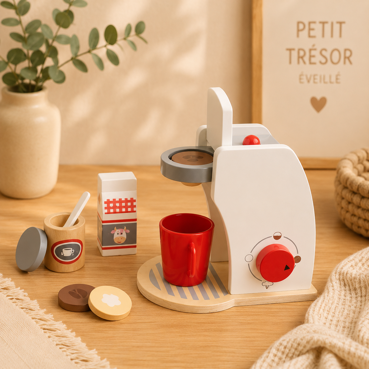 ☕ Set Petit Déjeuner en Bois Montessori