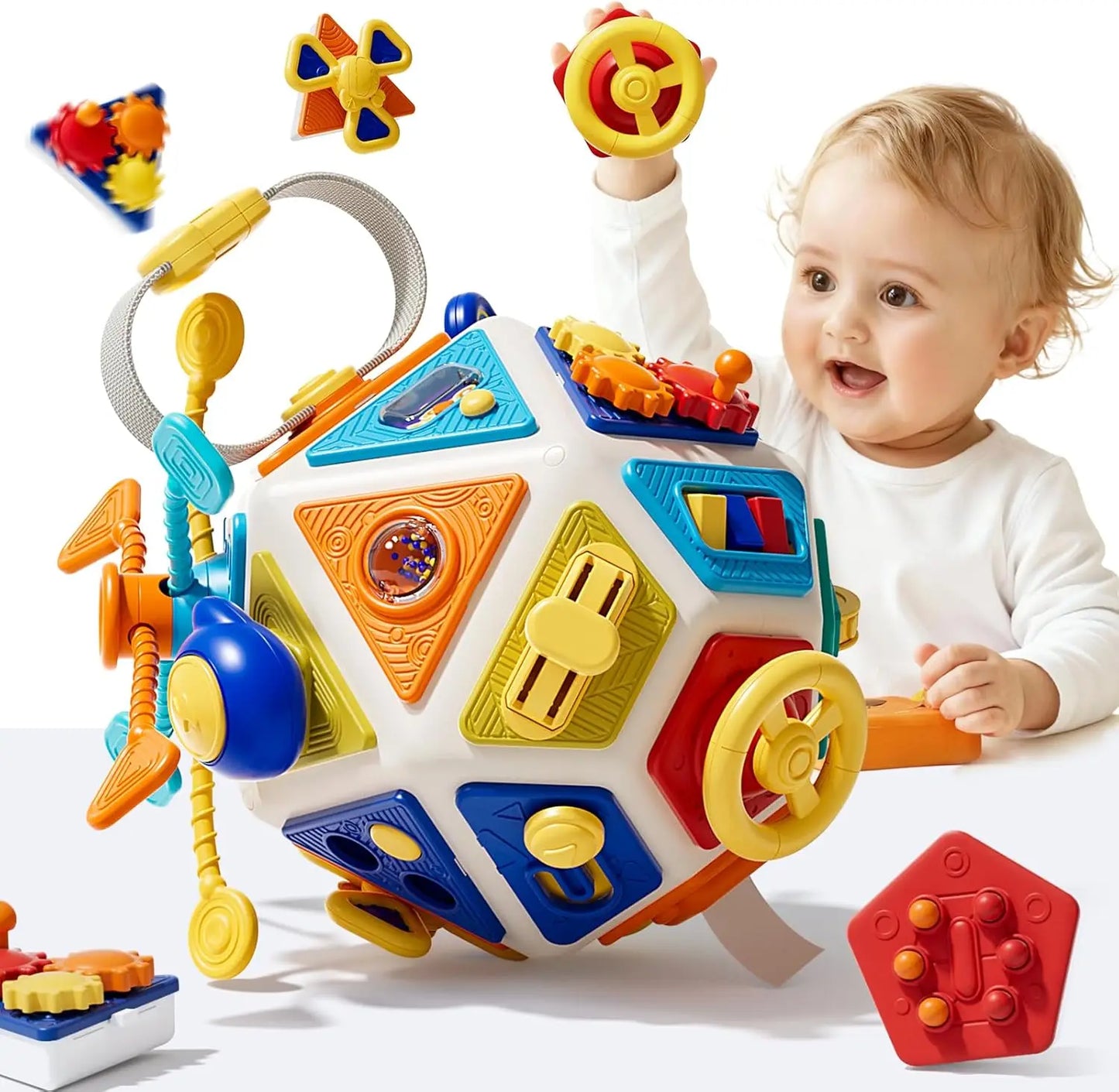 Cube d'activités pour bébé, jouet sensoriel, jouet d'éveil pour la motricité fine des tout-petits, jouet de voyage anti-stress, cadeau