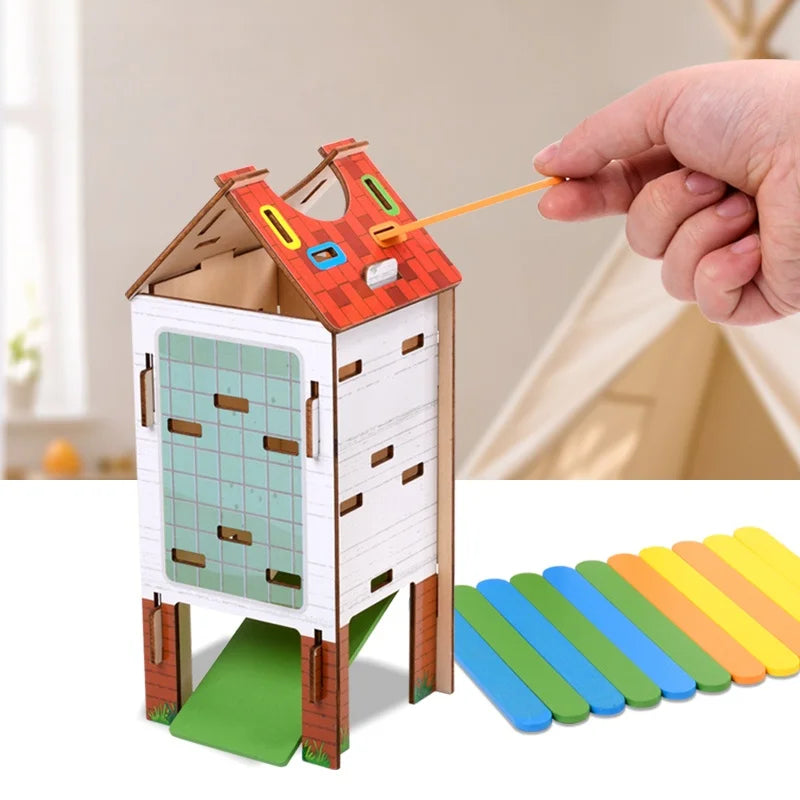 Jeu de société en bâtonnets de bois - Jeu Montessori interactif parent-enfant - Jeu de combat à deux joueurs - Casse-tête - Jouet d'éveil