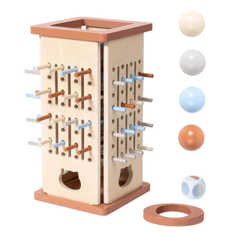Jeu de société en bâtonnets de bois - Jeu Montessori interactif parent-enfant - Jeu de combat à deux joueurs - Casse-tête - Jouet d'éveil
