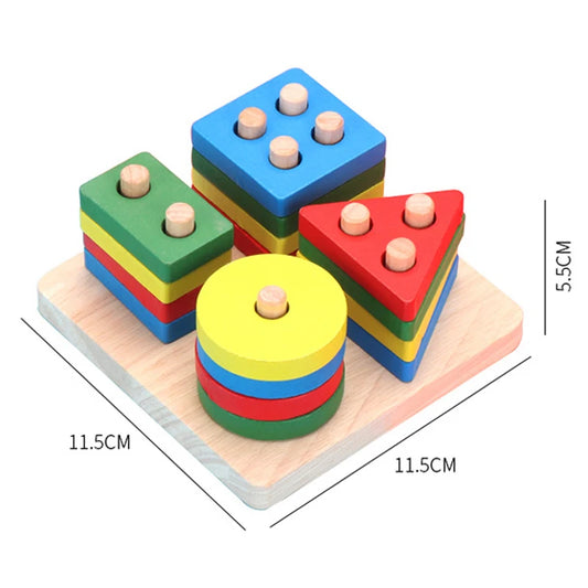 Jouets Montessori pour bébés, puzzles 3D en bois, jeux d'éveil, jouets éducatifs en bois pour enfants, cadeaux d'anniversaire