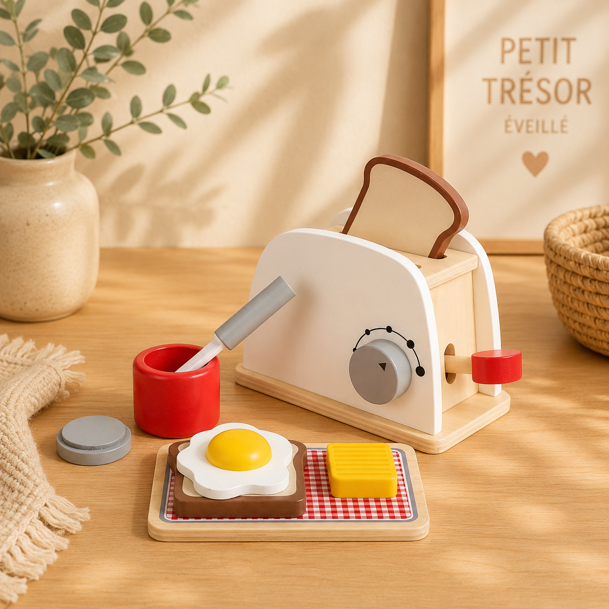 ☕ Set Petit Déjeuner en Bois Montessori