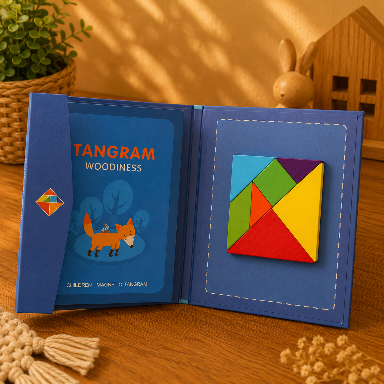 📖 Livre Tangram Montessori en bois