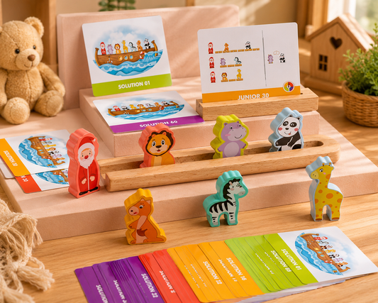 🦒 Jeu de logique – L'Arche des Animaux en Bois