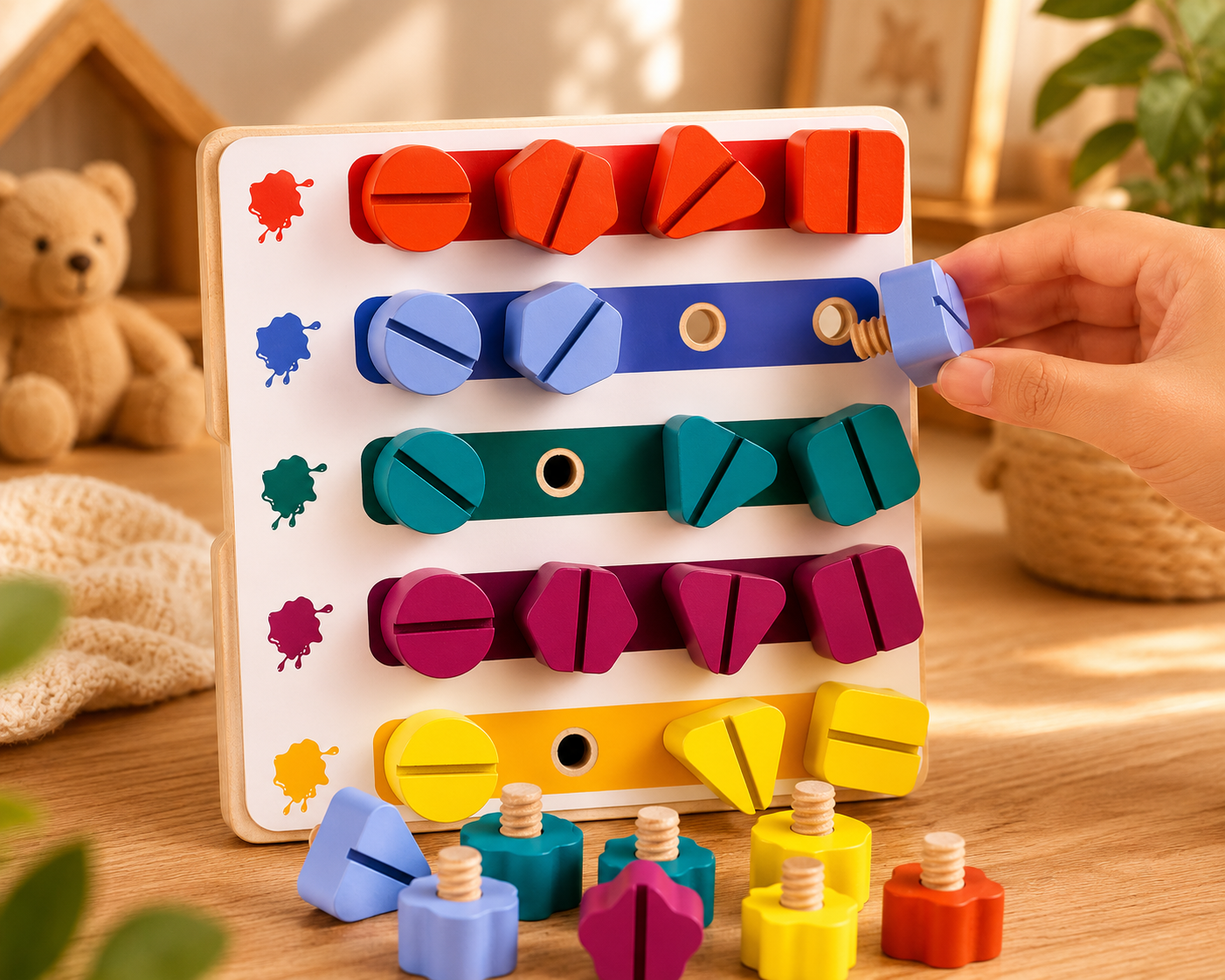 🧩 Jeu Montessori de Tri des Formes et Couleurs