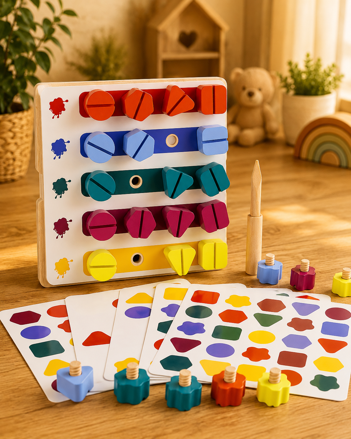 🧩 Jeu Montessori de Tri des Formes et Couleurs