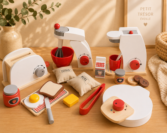 ☕ Set Petit Déjeuner en Bois Montessori