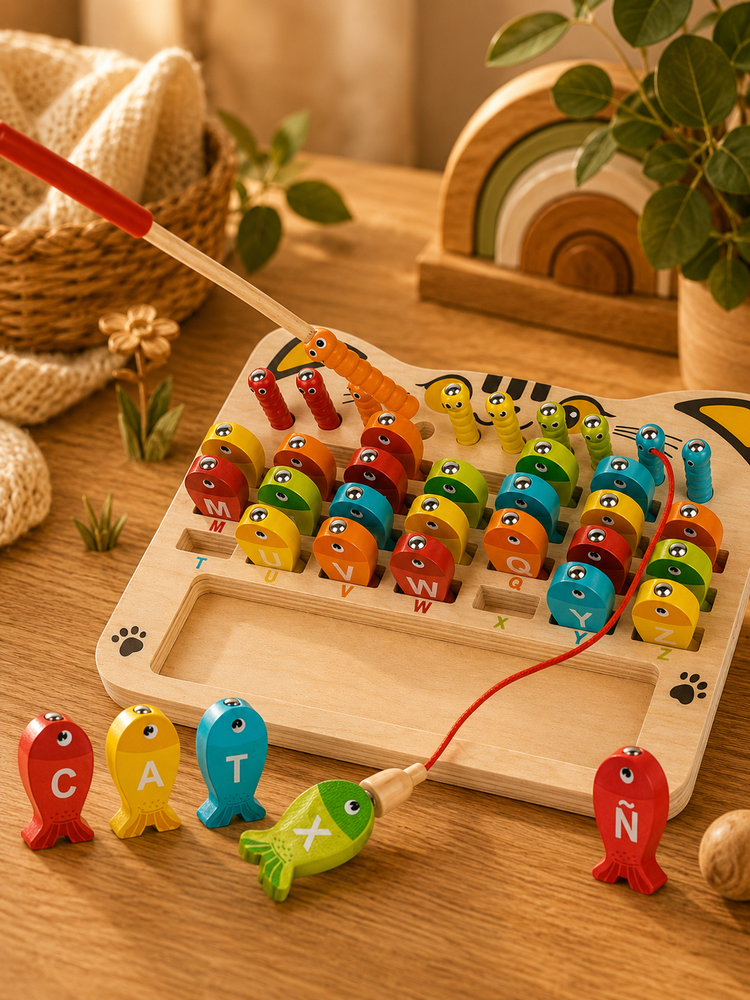 🐠 Jeu de pêche magnétique Montessori – Alphabet & Chiffres