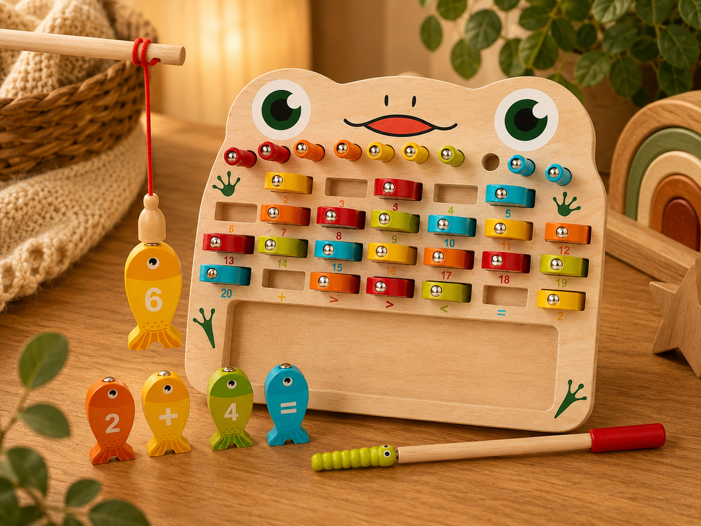 🐠 Jeu de pêche magnétique Montessori – Alphabet & Chiffres