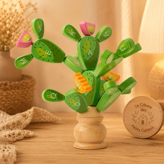 🌵 Cactus magnétique en bois – Jeu éducatif à construire