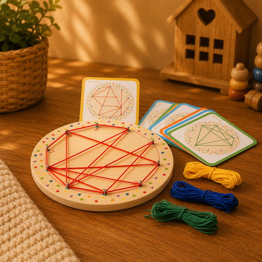 🧩 Géoplan Montessori en bois
