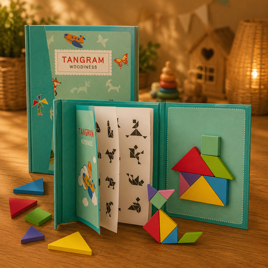 📖 Livre Tangram Montessori en bois