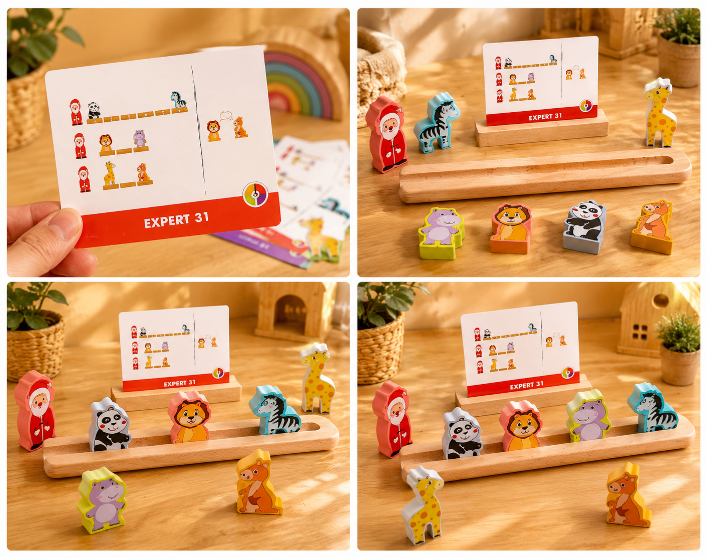 🦒 Jeu de logique – L'Arche des Animaux en Bois