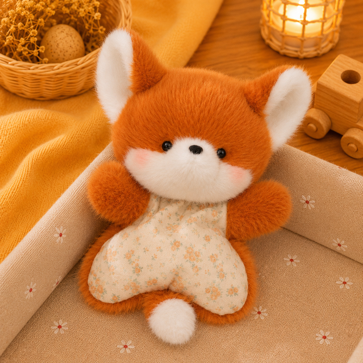 🦊 Peluche Apaisante Douce – 16 cm